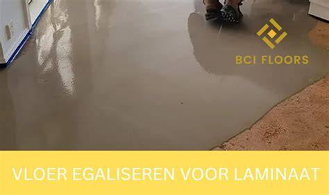 Diagram: stappenplan voor egaliseren en lijmen