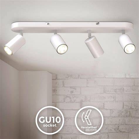 Afbeelding: Voorbeelden van witte LED opbouwspots in verschillende kamers