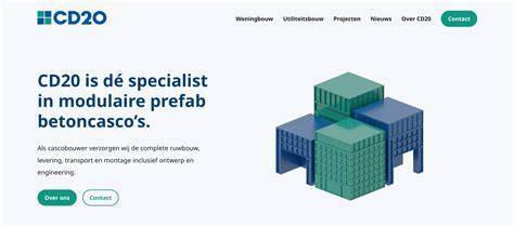 Infographic: Systeemelementen van het CD20 prefab bouwsysteem