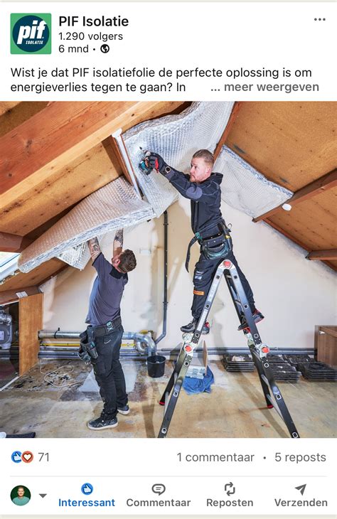 Infographic over PIF isolatie: structuur van lagen en luchtkamers