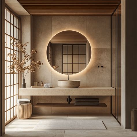 Japandi badkamer