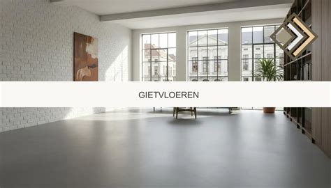 Infographic: soorten gietvloeren en opbouw (primer - schraaplaag - gietlaag - toplaag)