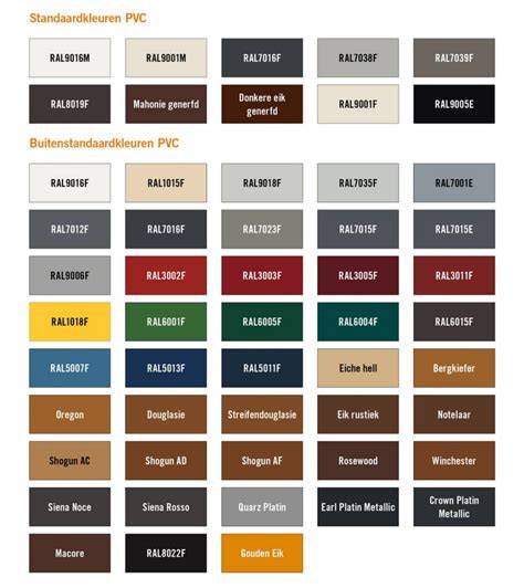 voorbeelden pvc kleuren en patronen
