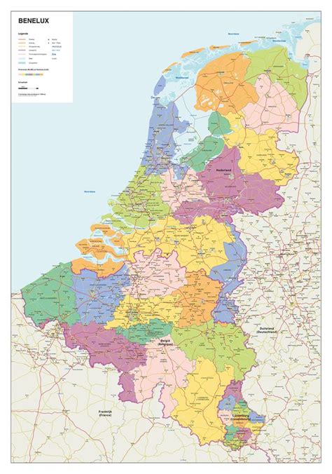 Kaart: Gebiedsdekking en serviceniveau door Benelux
