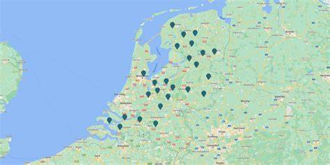 Map: showtuinen en verkooppunten