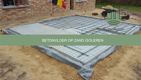 Infographic: typische vloeropbouw bij een betonvloer op een voorbereide ondergrond