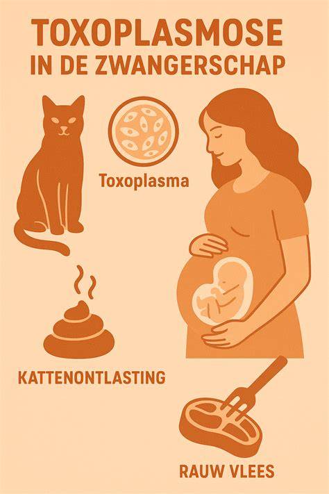 Informatieve infographic over toxoplasmose en zwangerschap