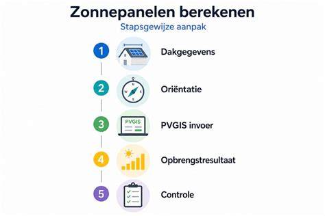 Infographic: berekening van opbrengst per paneel afhankelijk van oriëntatie en helling