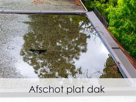 Plat dak waterafvoer en afschot detail