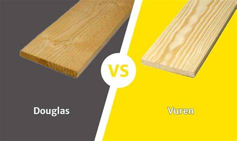 Diagram: vergelijking van grenen vs douglas vs vuren houtkeuzes
