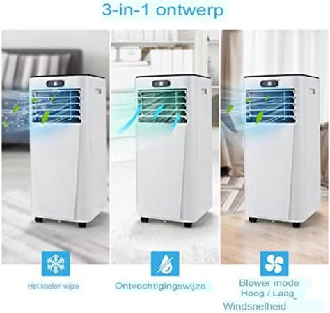 Infographic: Verschillen tussen mobiele airco met slang, zonder slang en luchtkoeler