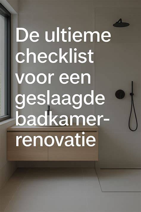 Offerte-checklist voor Badkamerrenovatie