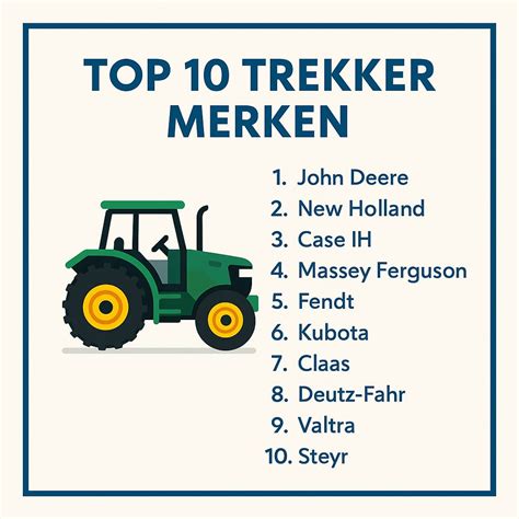Tabla met 10 merken en karakteristieken