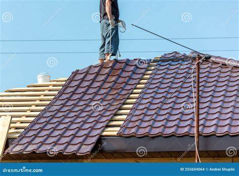 Foto: Metalen dakdekkersgilde en werknemers op hoogte