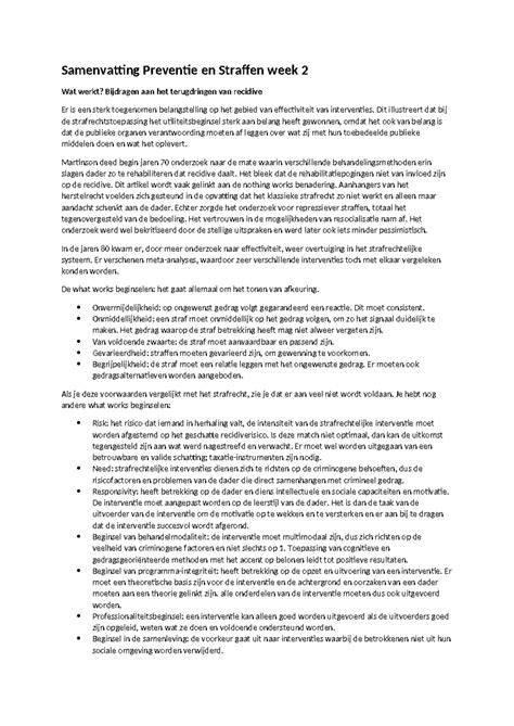 Korte samenvatting van stappen en preventie