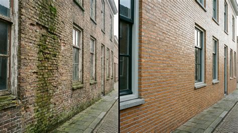 voor- en na foto gevelrenovatie