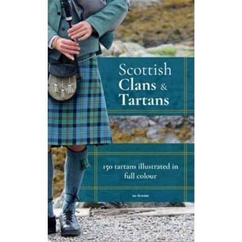 Infographic met patronen en basiskleur van Schotse tartans