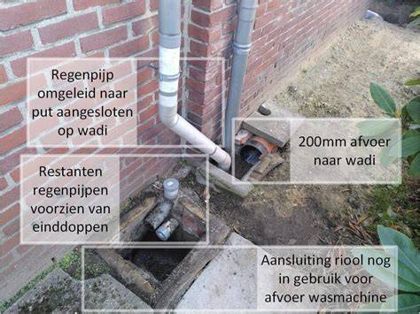 Diagram: Afschotregels per meter en aantal regenpijpen