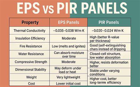 Vergelijkingstabel: PUR vs PIR vs EPS in spouwmuurisolatie