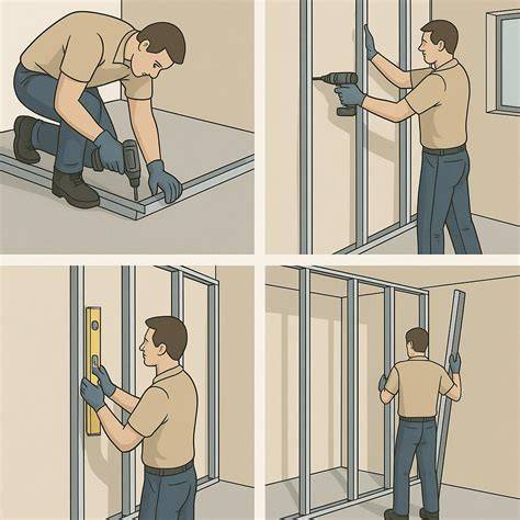 Infographic: Stappenplan montage metal stud wand