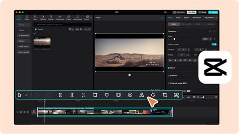 Screenshot van de CapCut interface met twee afbeeldingen op de tijdlijn