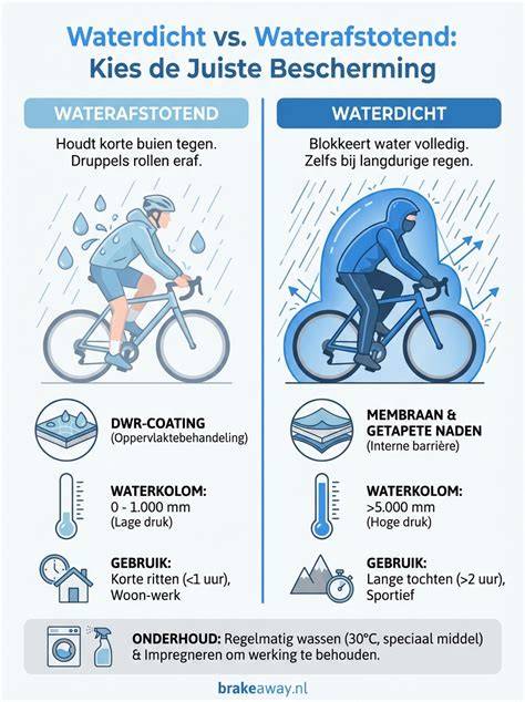 Illustratie: verschil tussen waterdicht en vloeistofdicht