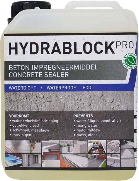 Productassortiment voor waterdicht maken van beton (Hydrablock, Terraseal Pro)