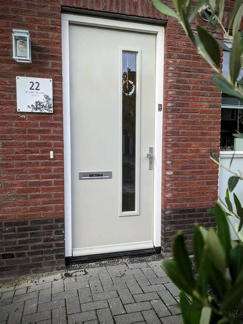 Diagram: 54 mm vlakke deur met isolatieopbouw