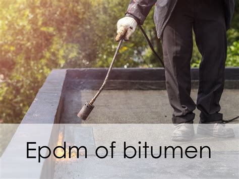 Vergelijkende infographic van Bitumen en EPDM