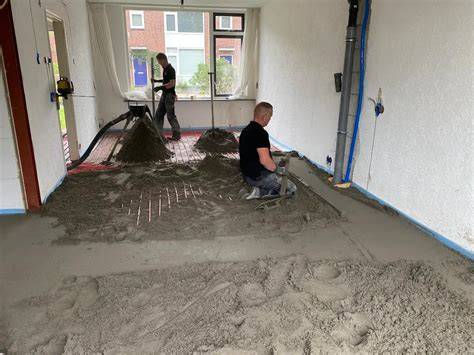 Infographic droogproces van dekvloeren: beloopbaarheid vs. daadwerkelijke droging