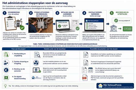 Flowchart: stappen voor het aanvragen van Mijn VerbouwPremie