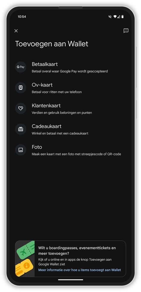 Infographic: Stappenplan kaart toevoegen aan Google Wallet
