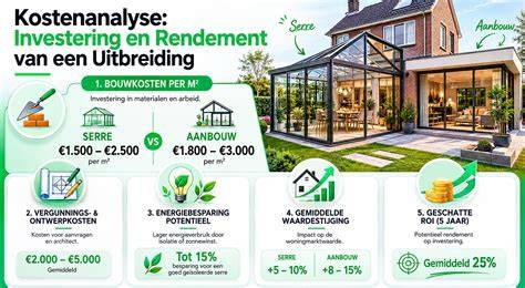Infographic: Serre vs. aanbouw - kenmerk, kenmerken en kostenschets
