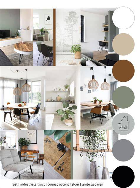 Moodboard: natuurlijke tinten en motieven voor een landelijke woonkamer