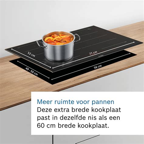 Foto: correcte positionering van pan boven kookzone