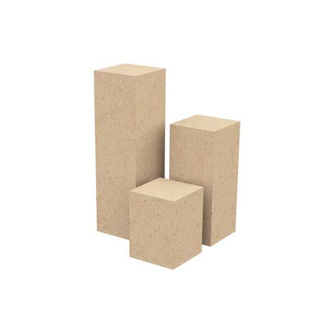 Diagram: Drie uitvoeringen MDF zuilen (onbehandeld, wit, zwart)