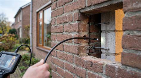 Praktische stappen: inspectie van spouwmuur met endoscoop