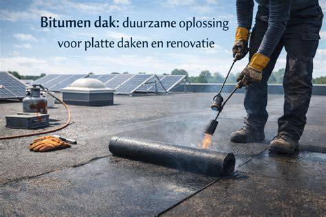 Foto: bitumen dak renovatie proces