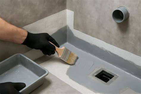 Infographic: stap-voor-stap waterdichte afwerking met kimband en coating