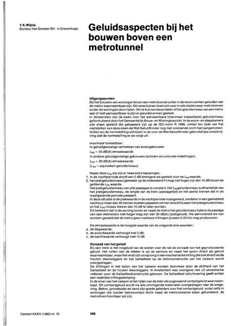 Geluidsaspecten en bewonerservaringen