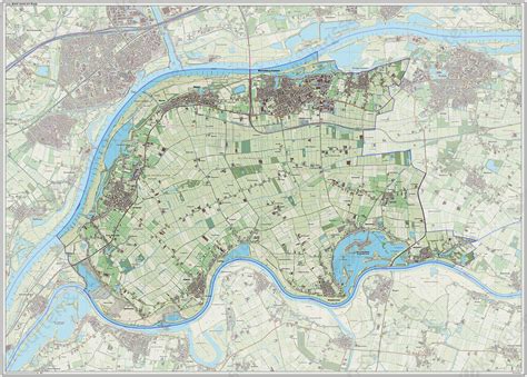 West Maas en Waal - regio-icoon en kaart met sloopinfrastructuur