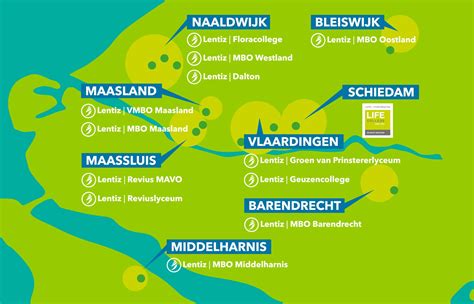 Map: Bekende mbo-locaties en leerbedrijven in Gent en omgeving