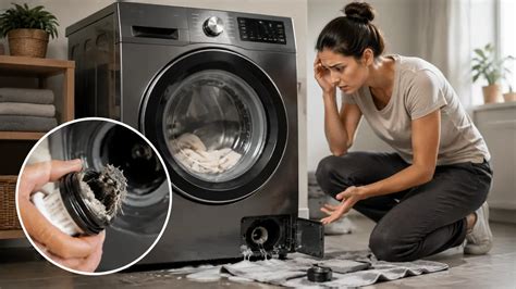 Infographic: Oorzaken van een overstroomde wasmachine en stappenplan