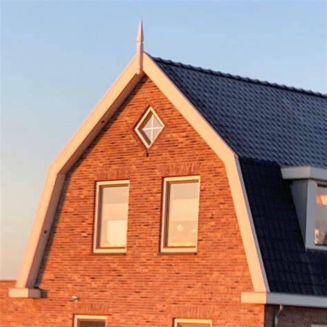 Figuur: Voorstelling van een gevelmakelaar met symboliek en regionale varianten
