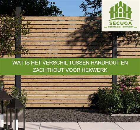 Infographic: Overzicht van houtsoorten, duurzaamheid en toepassingen voor schuttingpalen
