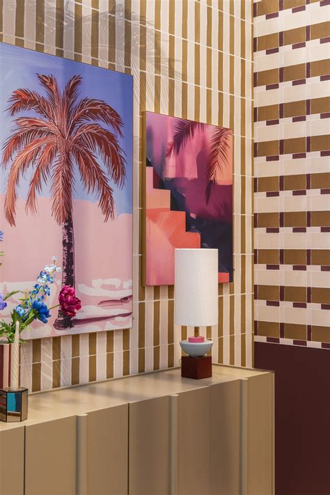 Moodboardvoorbeeld: Palm Springs behang met bijpassende meubels