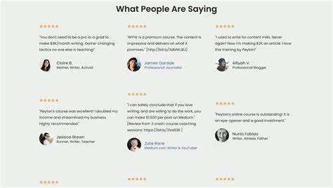 Testimonial kaart: klantwaarderingen en garanties