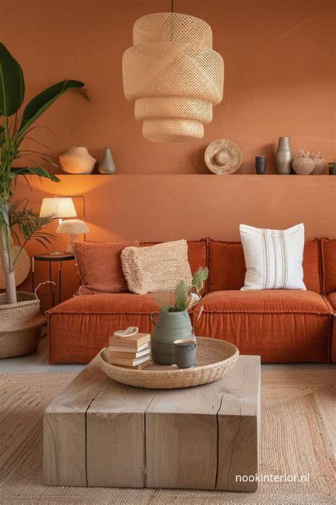 Afbeelding: warme aardetinten vloeropties in interieur