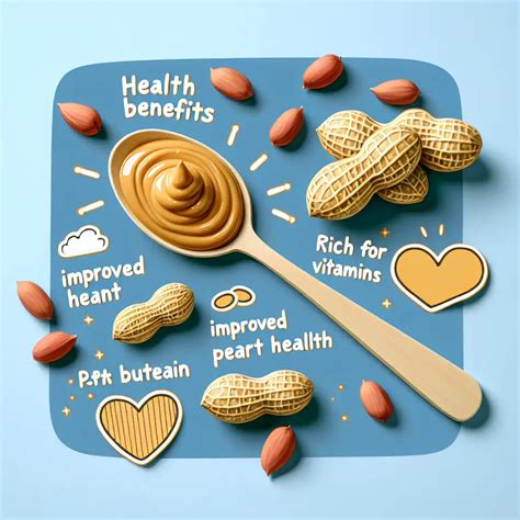 Infographic die de gezondheidsvoordelen van pindakaas weergeeft