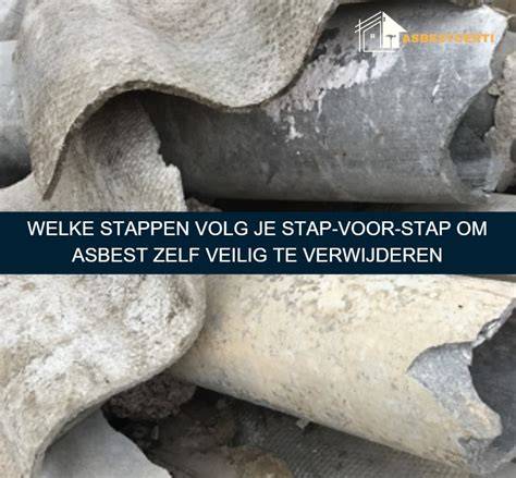 Infographic over stappen sloopmelding en zelf verwijderen van asbest